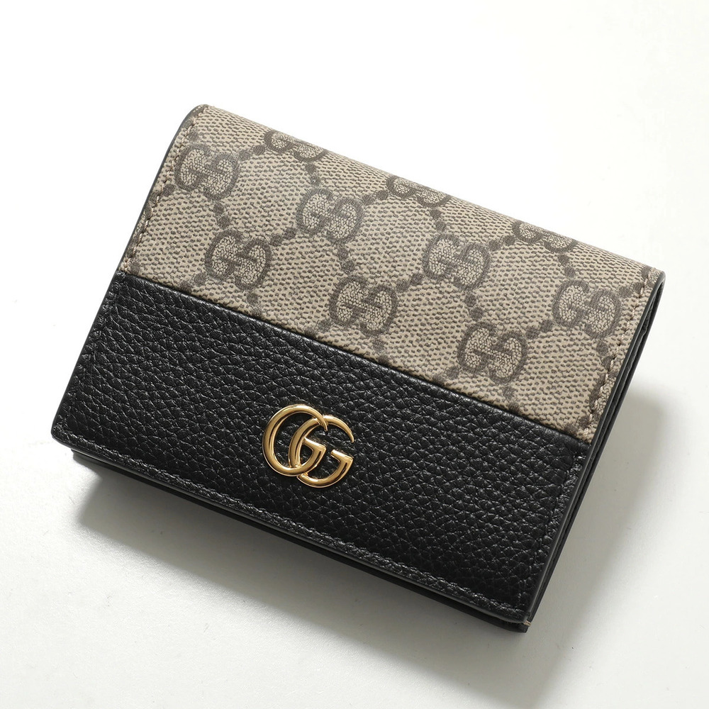 Gucci Bi fold Wallet Double G Bi GG Supreme Leather